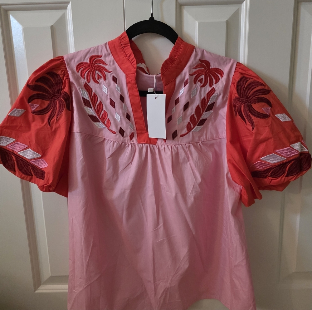 Farm Rio Style Haven Grace Emroidered Top